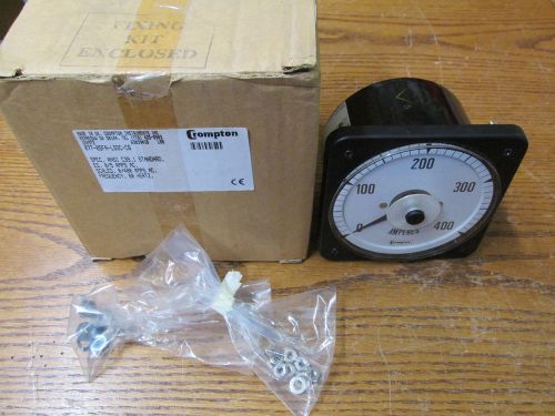 New nos crompton 077-05fa-lssc-c6 a/c amperes panel meter 0-400 amperes 60hz for sale