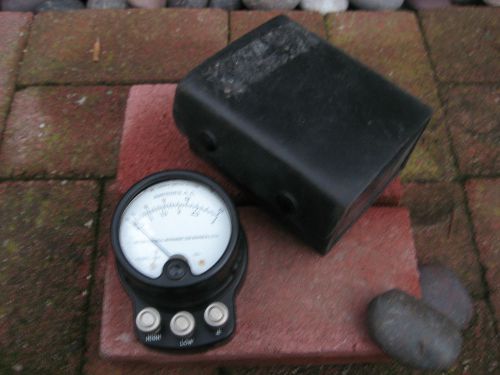 Dual Range AC Ammeter w/ Leather Case by Weston, Model 528, 0 - 3 &amp; 0 - 15Amp