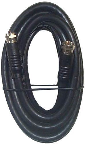 Black point products bv-083 12-foot rg-6 h.d. coax with fittings  black for sale