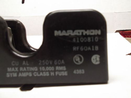 FUSE BLOCK / HOLDER: MARATHON  MODEL# 4100810 RATED AT  60 AMP 1POLE 25O VOLTS