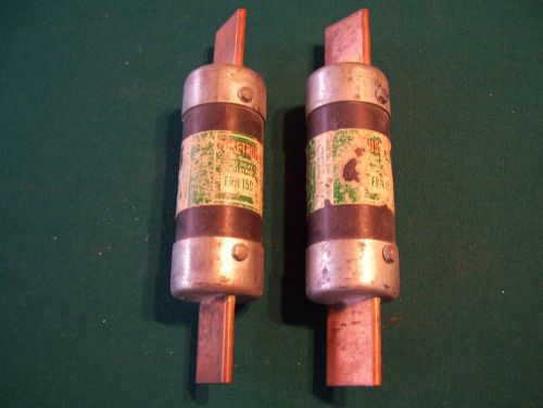 TWO - USED.- BUSSMANN FRN-150, 250 VOLT, 150 AMP, ONE TIME FUSE