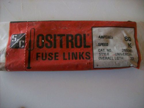 positrol fuse links 80 a speed k, style universal, cat. no. 265080