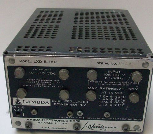 Lambda linear dual regulated power supply 25w lxd-b-152 15vdc usg for sale