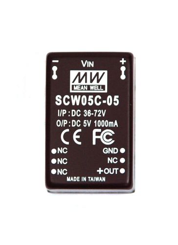 10pc scw05c-05 dc to dc converter vin=48v vout=5v iout=1000ma pout=5w mean well for sale