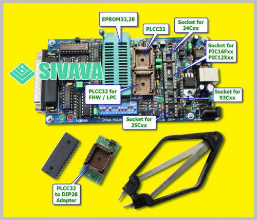 SIVAVA Universal Willem EPROM Programmer PCB50B ECU BIOS PIC SPI Flash EEPROM