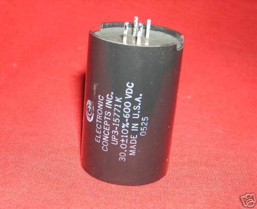 30 uf  600V Capacitors  ELECTRONIC CONCEPTS   30UF  lot of 4