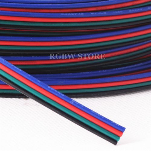 Express Shipping 100m 4-Pin 22AWG Wire Extension Cable LED RGB Module RGB Strip