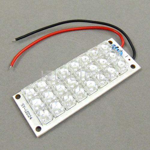 Ultra Bright Energy Saving Light Board DC 12V Red 24 Piranha LED Light Board