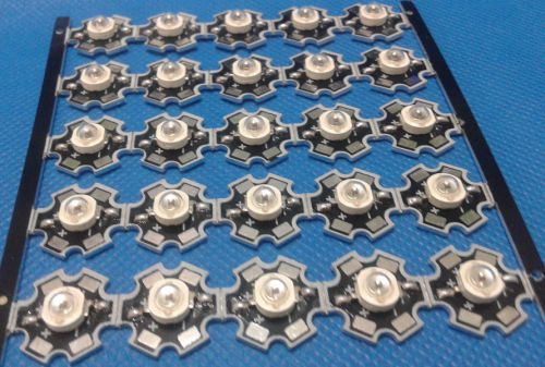 50pcs 3w red 660nm high power led plant grow led light beads with 20mm star base for sale
