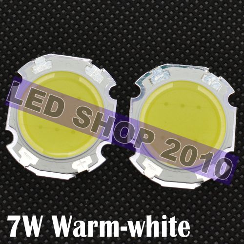 5pcs 7W Warm White COB High Power Roundness LED Light Emitting Diode 550LM