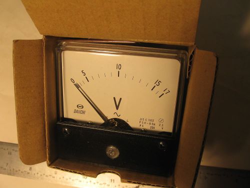 Daiichi Panel Voltmeter 17V/250V 3-1/8&#034; x 3-1/8&#034; JIS C1102 PSK-80-OH 2.5