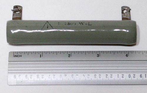 Vintage 4.5 inch (apparently 1 2500 wl)  ceramic tube / tunnel resistor for sale