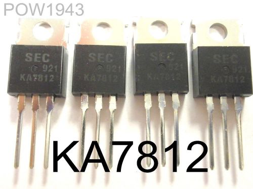 ( 5 PC. ) SEC KA7812 VOLTAGE REGULATOR +12 VOLTS 1 AMP