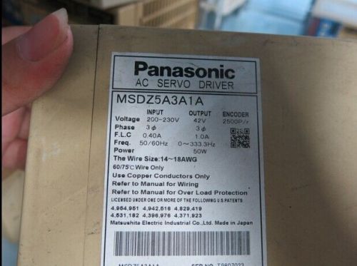 Used Panasonic AC Servo Driver MSDZ5A3A1A Tested