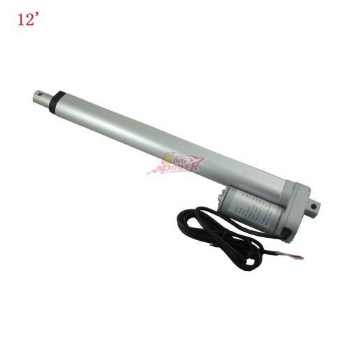 New Heavy Duty 12&#034; Linear Actuator Stroke 12 or 24 Volt DC 200 Pound Max Lift