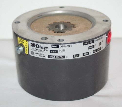 Dings dynamics 2-61003-524-u1 magnetic disc brake 60 series 3 lbft for sale