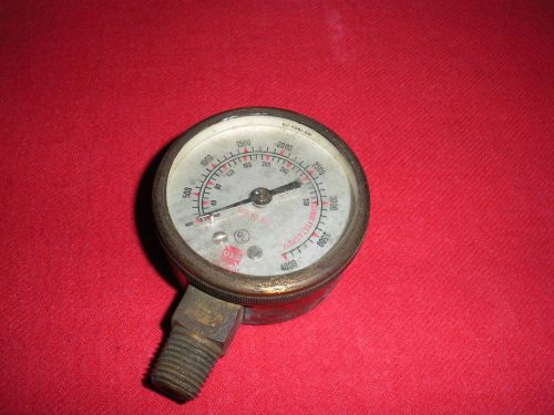 Antique USG Pressure Gauge BU-2581-AQ, 4000 PSI 28000 KPa Dial Indicator Meter
