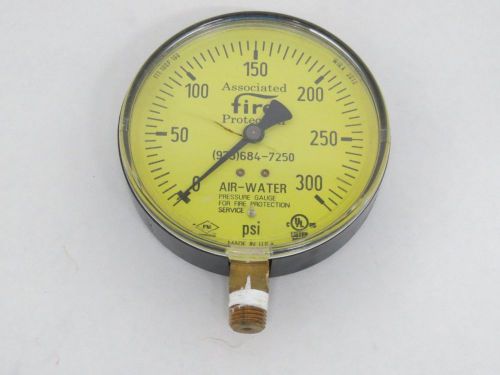 Associated fire 111.10sp.100 pressure 0-300psi 3-3/4in 1/4in npt gauge b303418 for sale