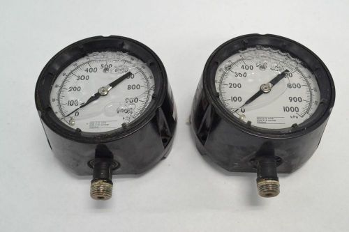 Lot 2 ashcroft 0-1000kpa liquid filled pressure gauge 1/2in npt 4in dial b258330 for sale
