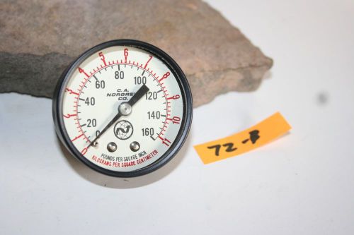 Pressure gauge~g.a. norgren co. 0-160 pounds / 0-11 kilograms ~ (lot 72-b) ~look for sale