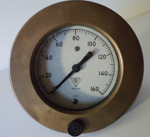 Antique kunkle indikator g-1110 - brass face - kunkle valve company for sale