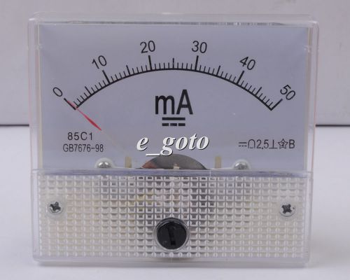 85c1 dc ammeter head pointer mounting head current measuring panel meter 50ma for sale