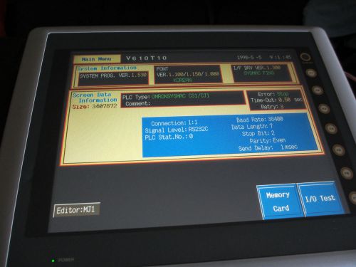 Hakko V610 V610T10D 10&#034; Color HMI Touchpanel Operator Interface