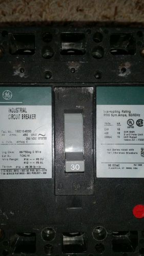 GE 30amp, 480v, 3pole circuit breaker