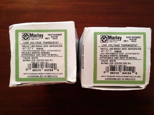 Marley M611W line voltage thermostat new in box  IA