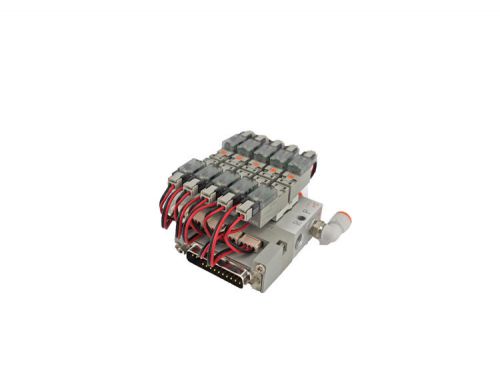 Smc ss5yj3-dui00249 pneumatic manifold assembly w/10x sy114-5moz solenoid valve for sale