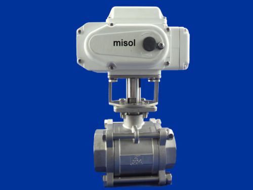 Motorized valve dn50 (reduce port) 2 way, 220v, stainless steel, electric valve for sale