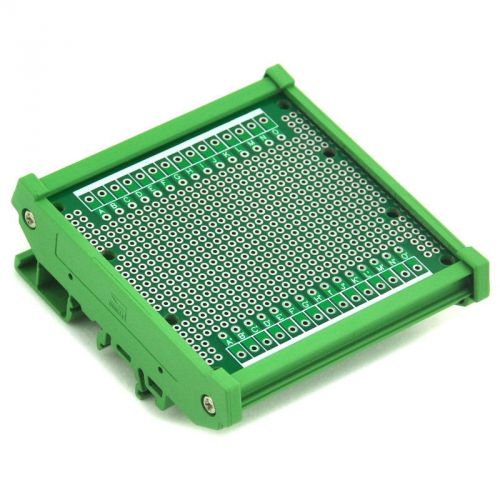 Din rail mounting carrier housing with prototype board, pcb size 77.4 x 72mm for sale