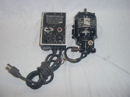 Bodine nsh-12r dc 1/50 hp 1725 rpm gear motor w/ minarik sh-14 speed control for sale