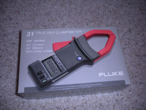 FLUKE 31 TRUE RMS CLAMP MRTER WITH INSTRUCTION BOOKLET-NEW IN BOX