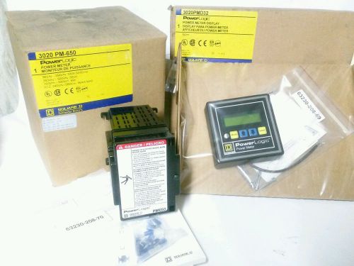 NEW SQUARE D POWER LOGIC POWER METER 3020PMD32 &amp; 3020PM650