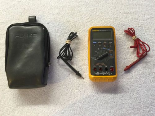FLUKE 787 PROCESSMETER - WITH RED AND BLACK LEAD IN FLUKE ZIPUP POUCH - USED