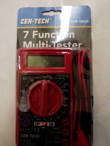 7 Function Multi-Tester Cen-Tech 98025 DC &amp; AC Current Meter Tester NEW
