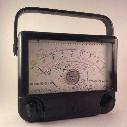 Vintage SIMPSON 269 Ultra High Sensitivity VOLT-OHM-MICROAMMETER CANADIAN
