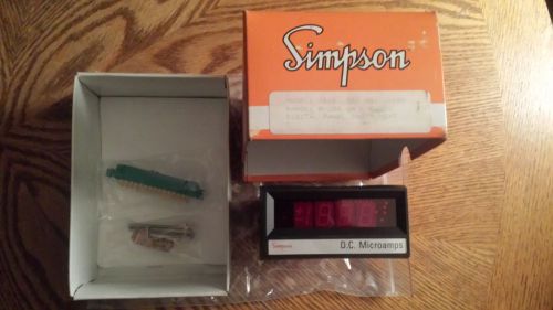 Simpson 2865 Panel Meter Microamp New In Box