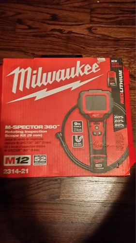 &#034;new&#034; milwaukee m12 12v m-spector 360 camera w/ 9&#039; cable 2314-21 red lithium for sale