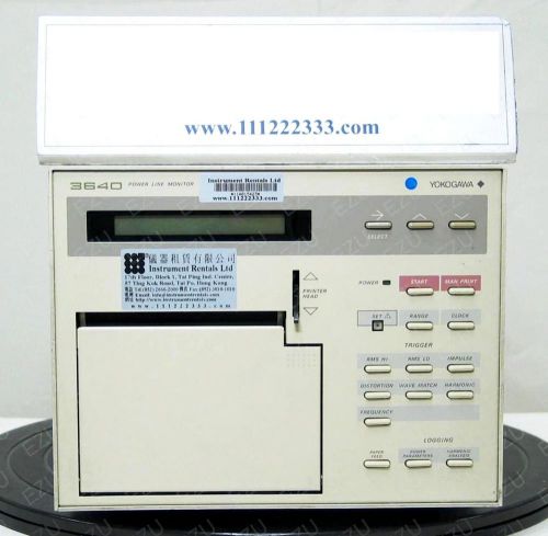 Yokogawa 3640-13-1-m power line monitor (high-function type) for sale
