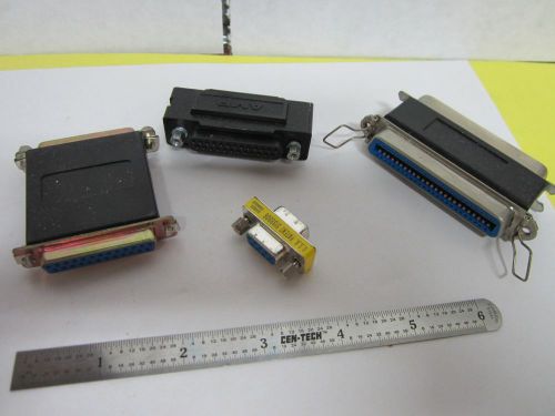 LOT 4 EA CONNECTOR ADAPTERS DB9 DB25 ETC AS PICTURED BIN#H1-18