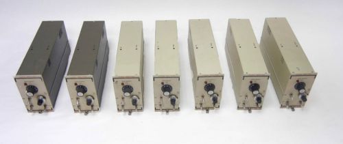 Set of 7 unholtz-dickie 122p charge amplifiers with rack assemblys for sale