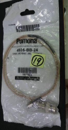 Pomona 4935-BB-24 BNC Male to SMA Male Cable Assembly