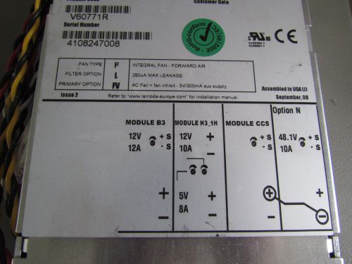 Lambda Vega 650 Power Supply 12V12A 12V10A 5V8A 48V10A Primary Opt FV