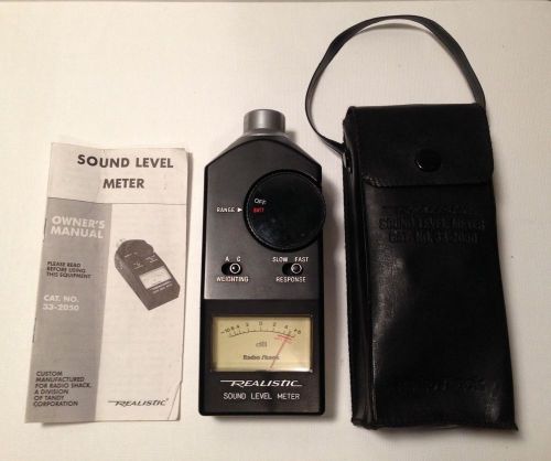 Realistic Sound Level Meter RadioShack #33-2055 with Case &amp; Manual