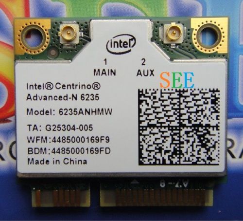 Intel 6235 802.11n half size mini pci wi-fi/bluetooth combo adapter   6235anhmw for sale