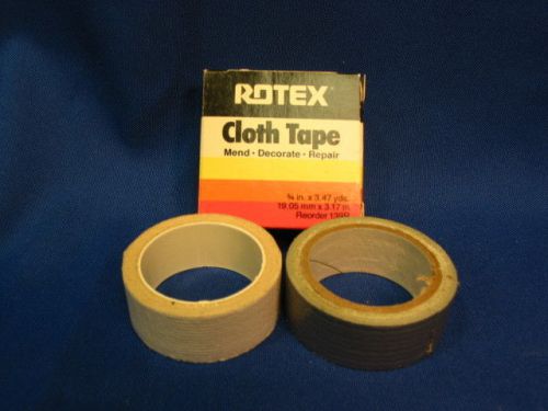 Cloth Tape. 1 Roll White, 1 Roll Gray. 3/4&#034; x 3.47 yds. Rotex Brand