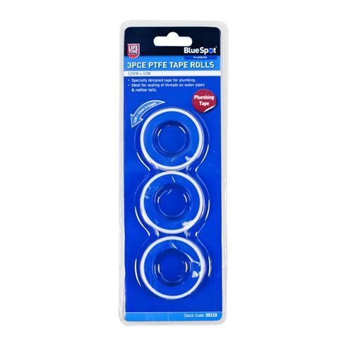 Blue Spot Tools DIY 3Pce PTFE Tape Plumbing Tape Pipes Radiators