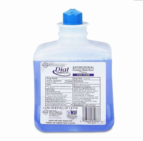 Dial Complete Foaming Hand Wash Refill Cool Plum Scent 1L Bottle (2 Bottles)